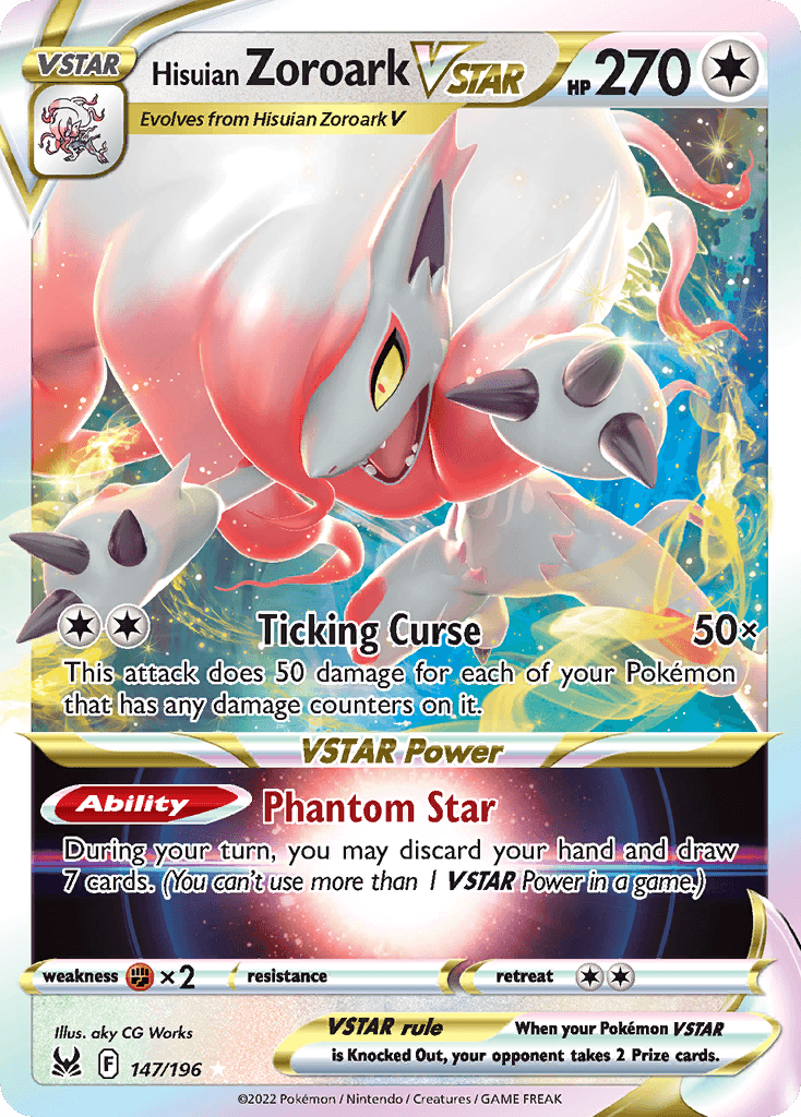 Hisuian Zoroark VSTAR — Lost Origin #147/196, PSA 10