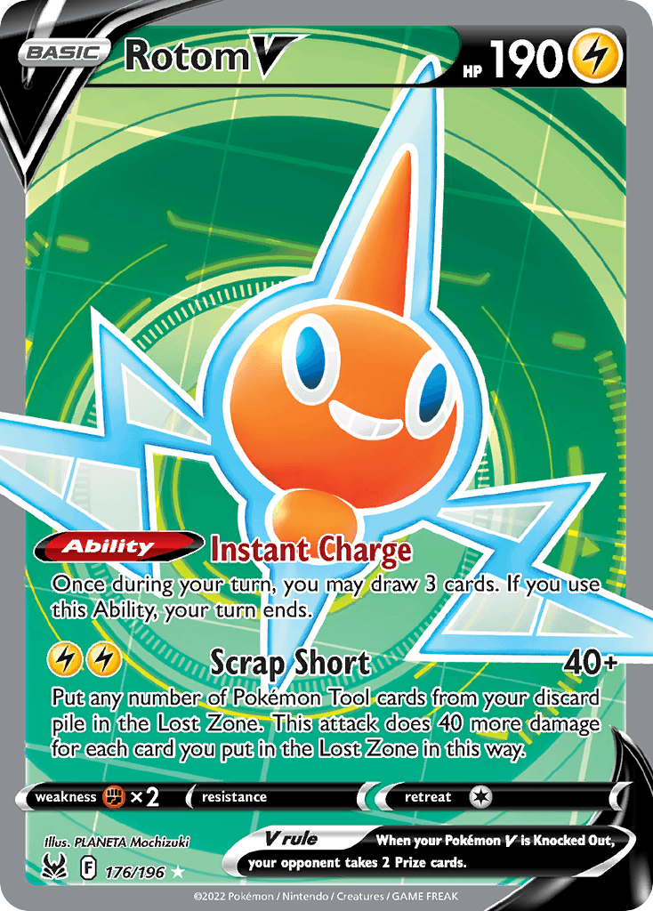 Rotom V — Lost Origin #176/196, raw, NM