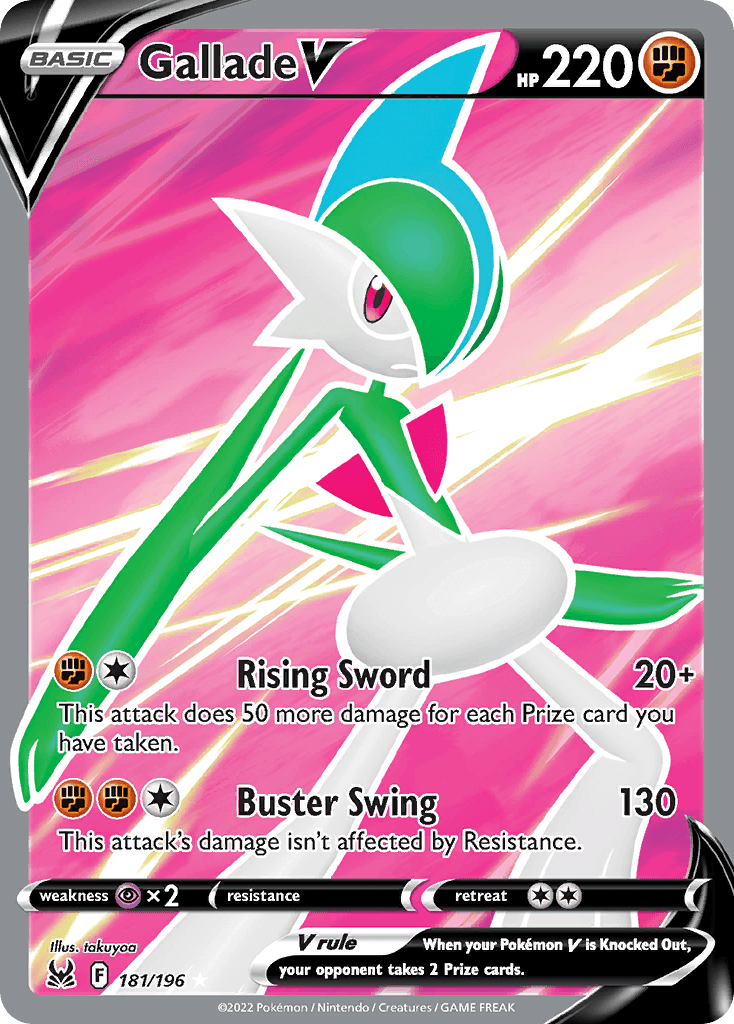 Gallade V — Lost Origin #181/196, raw, NM