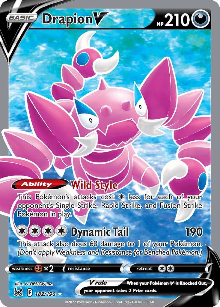 Drapion V — Lost Origin #182/196, PSA 9
