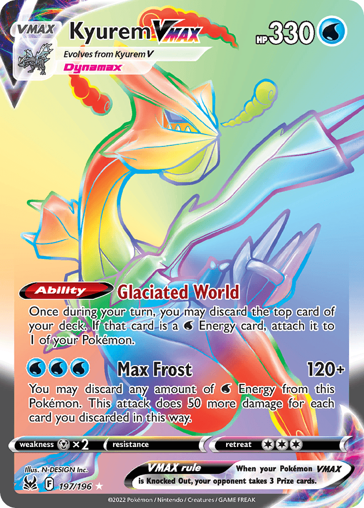 Kyurem VMAX — Lost Origin #197/196, PSA 9