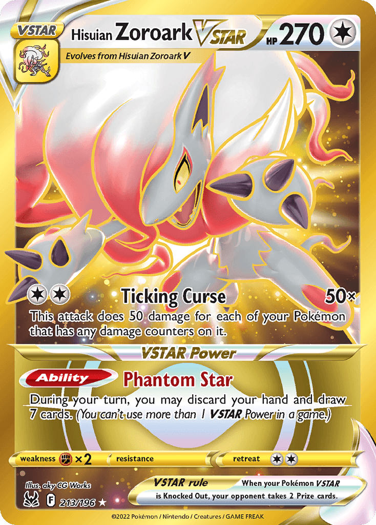 Hisuian Zoroark VSTAR — Lost Origin #213/196, PSA 9