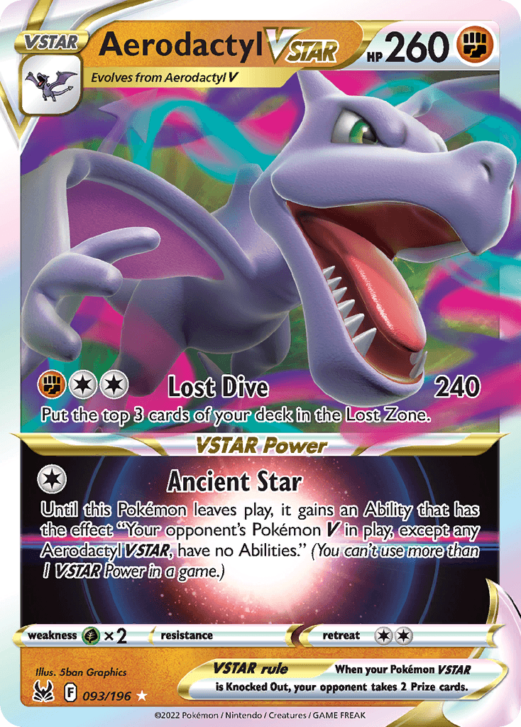Aerodactyl VSTAR — Lost Origin #93/196, CGC 10