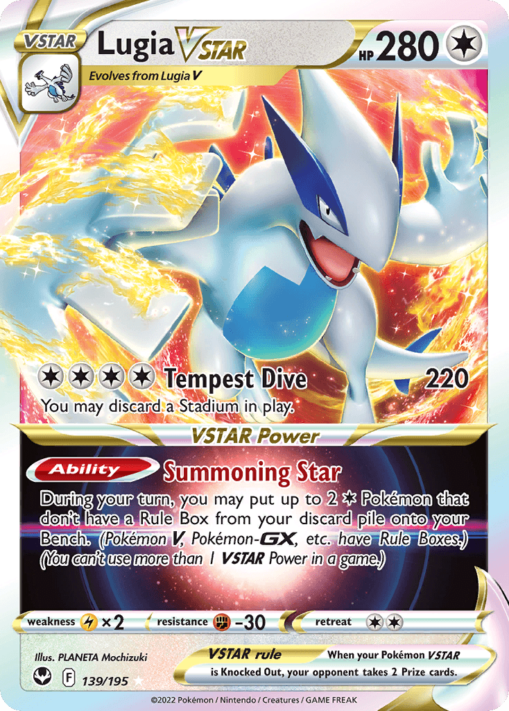 Lugia VSTAR — Silver Tempest #139/195, PSA 10