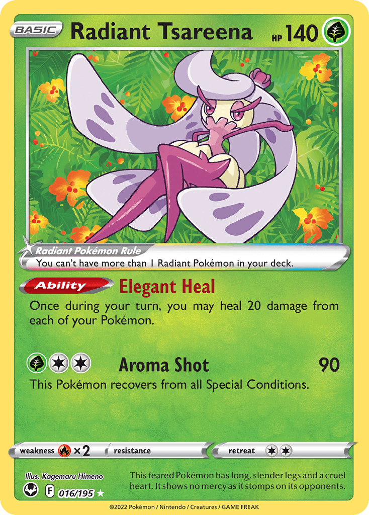 Radiant Tsareena — Silver Tempest #16/195, PSA 10