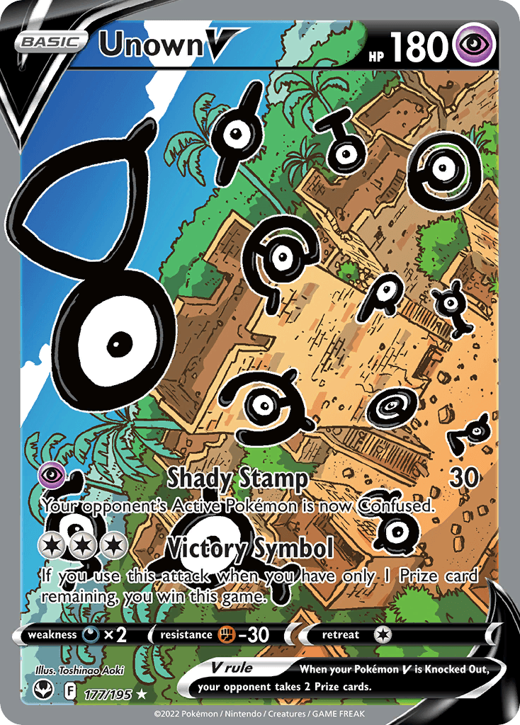 Unown V — Silver Tempest #177/195, PSA 10