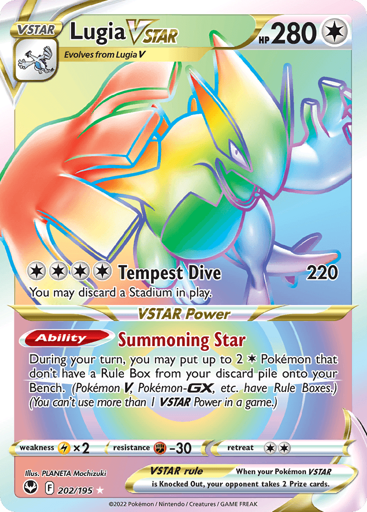 Lugia VSTAR — Silver Tempest #202/195, PSA 10