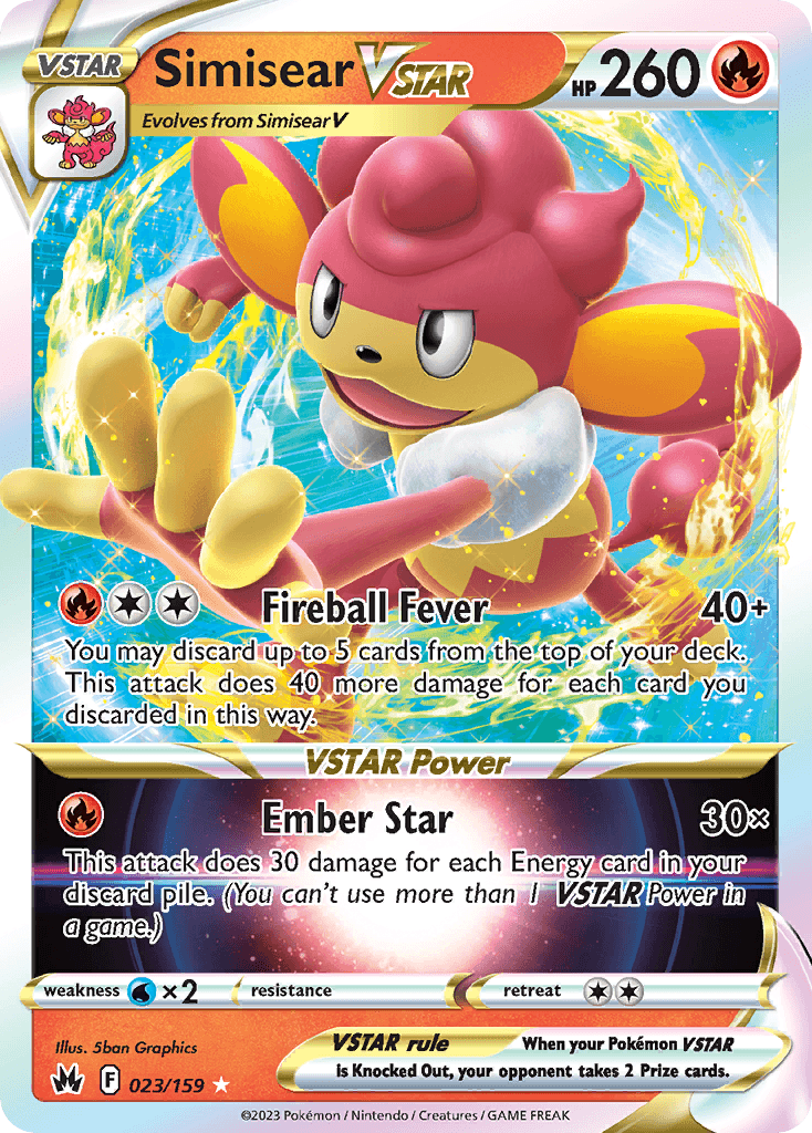 Simisear VSTAR — Crown Zenith #23/159, CGC 10