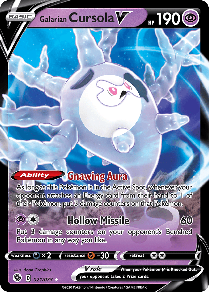 Galarian Cursola V — Champion's Path #21/73, PSA 10