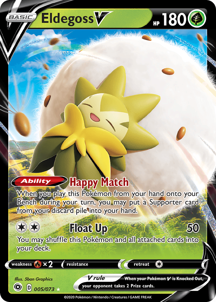 Eldegoss V — Champion's Path #5/73, PSA 9