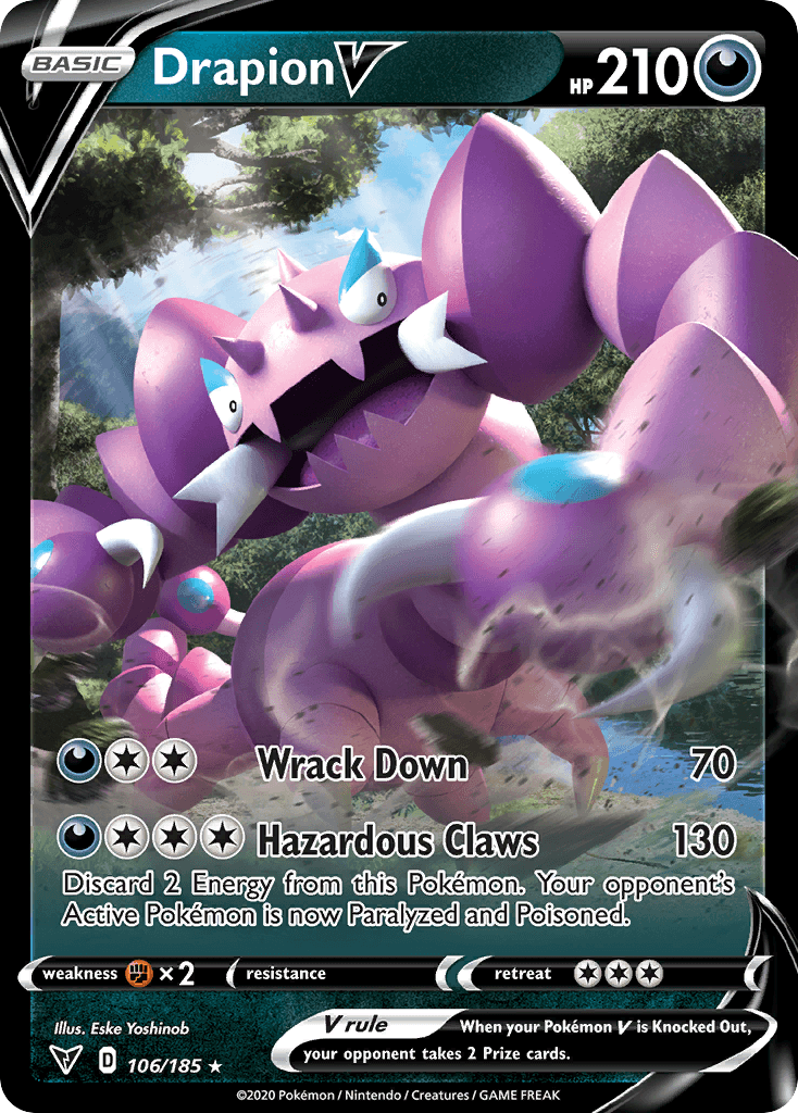 Drapion V — Vivid Voltage #106/185, PSA 9
