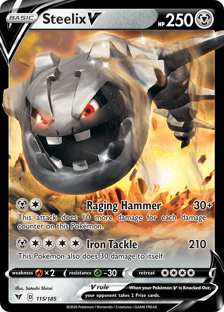 Steelix V — Vivid Voltage #115/185, PSA 9