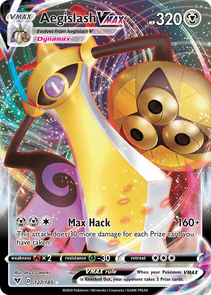 Aegislash VMAX — Vivid Voltage #127/185, PSA 10