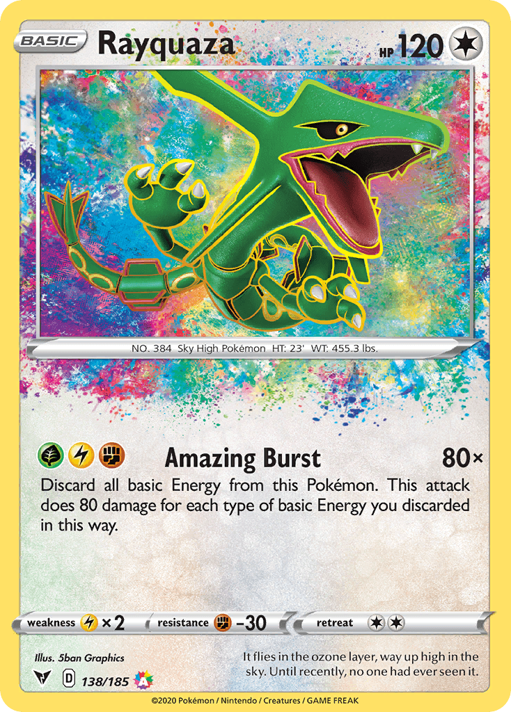 Rayquaza — Vivid Voltage #138/185, PSA 10