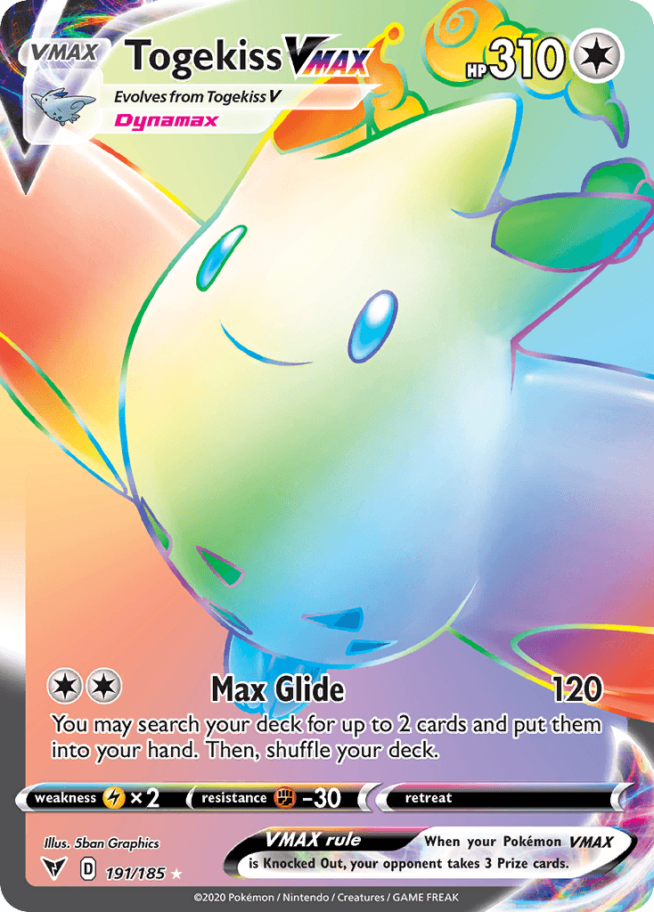 Togekiss VMAX — Vivid Voltage #191/185, raw, NM