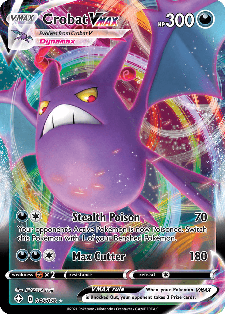 Crobat VMAX — Shining Fates #45/72, PSA 10
