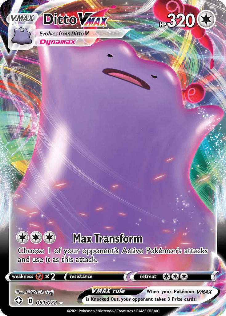 Ditto VMAX — Shining Fates #51/72, PSA 10