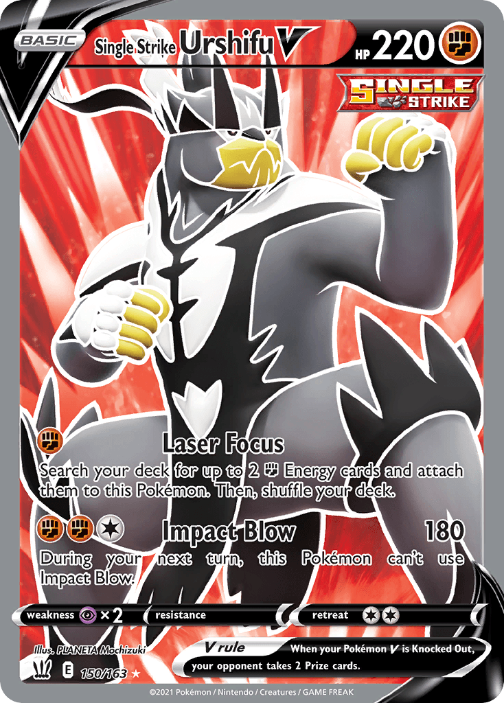 Single Strike Urshifu V — Battle Styles #150/163, raw, NM