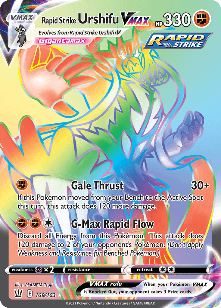 Rapid Strike Urshifu VMAX — Battle Styles #169/163, raw, NM