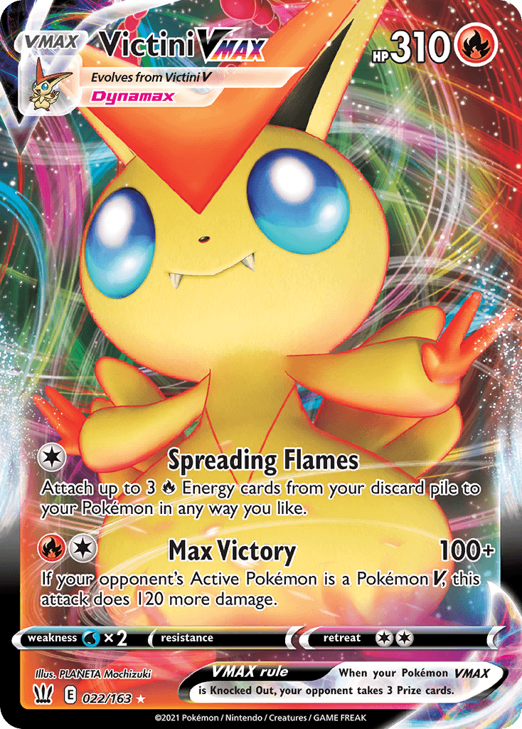 Victini VMAX — Battle Styles #22/163, raw, NM