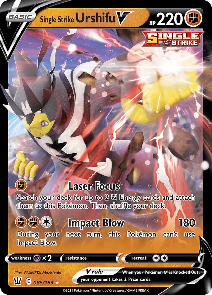 Single Strike Urshifu V — Battle Styles #85/163, CGC 10
