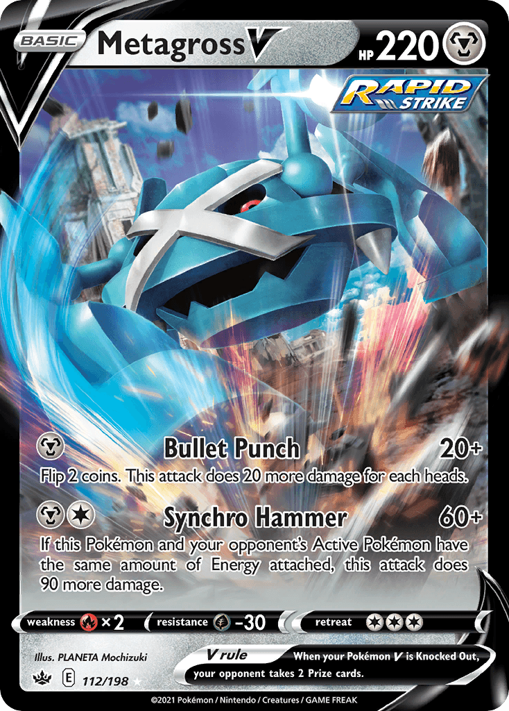 Metagross V — Chilling Reign #112/198, PSA 10
