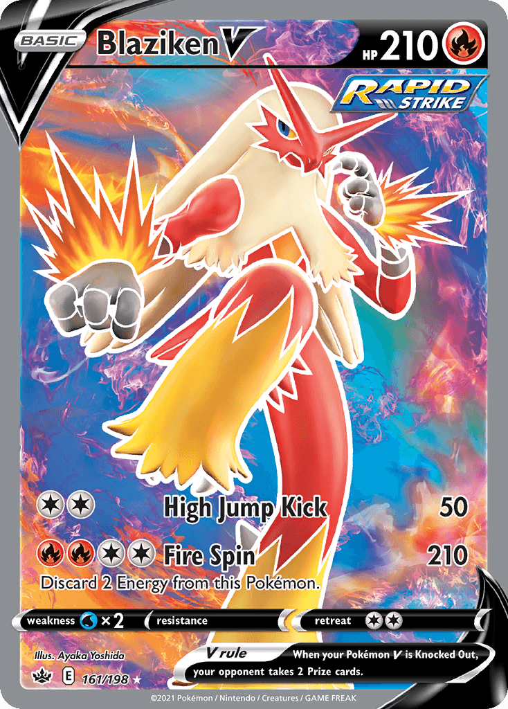 Blaziken V — Chilling Reign #161/198, raw, NM