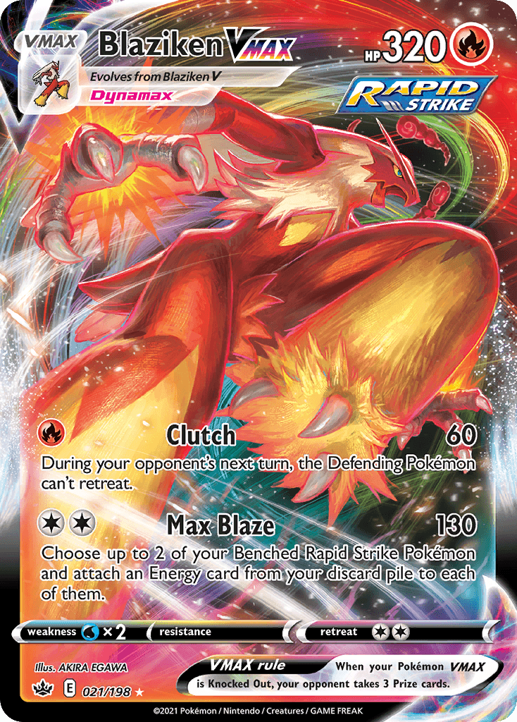 Blaziken VMAX — Chilling Reign #21/198, PSA 8
