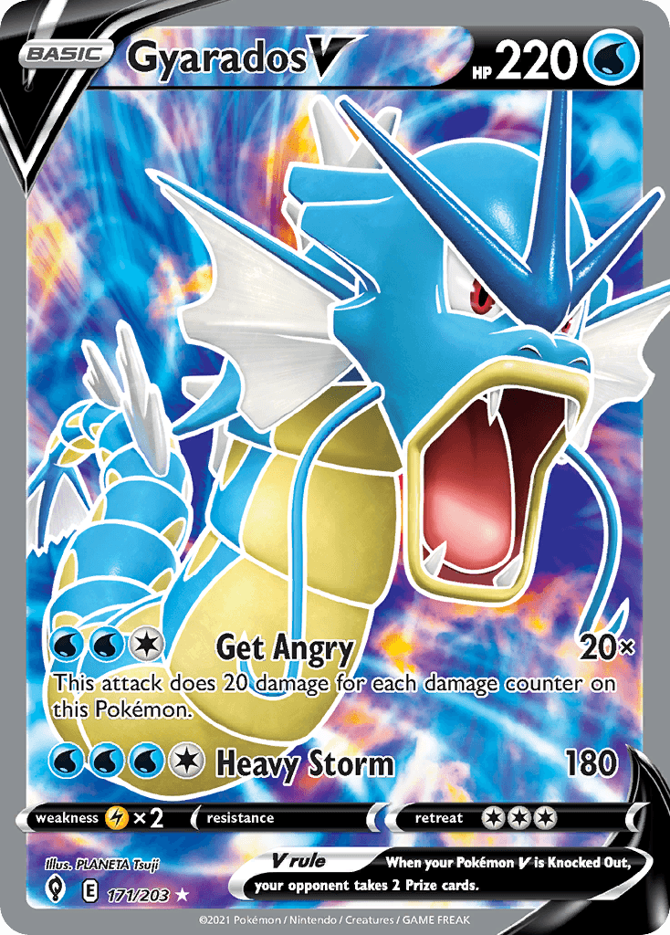 Gyarados V — Evolving Skies #171/203, CGC 10