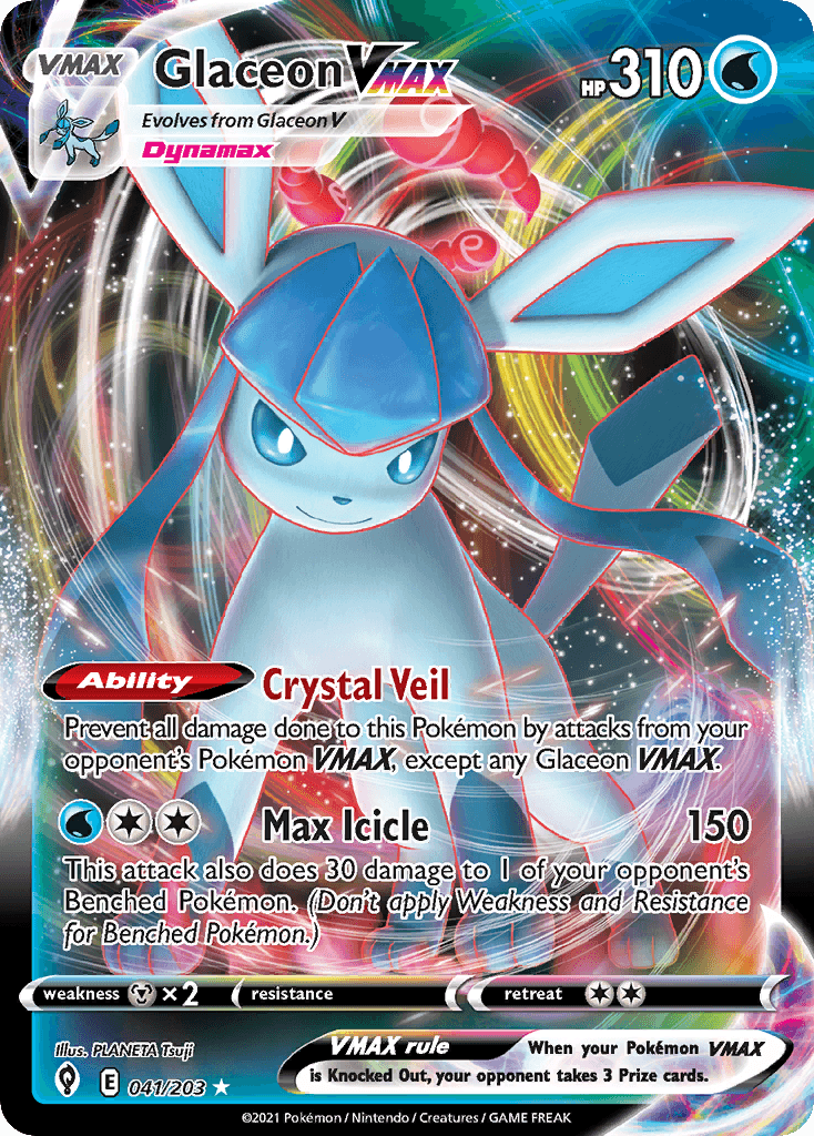 Glaceon VMAX — Evolving Skies #41/203, PSA 10