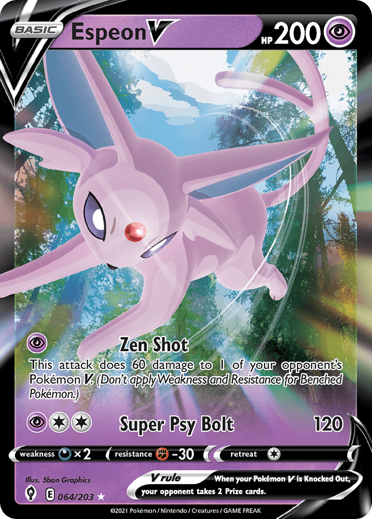 Espeon V — Evolving Skies #64/203, PSA 9