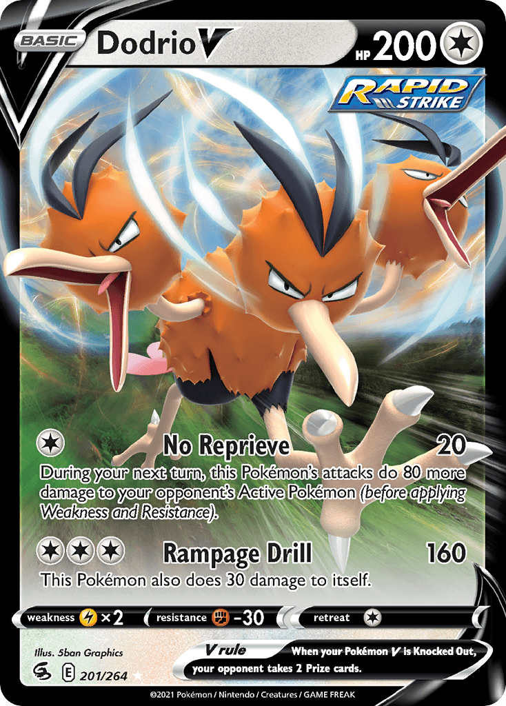 Dodrio V — Fusion Strike #201/264, PSA 9