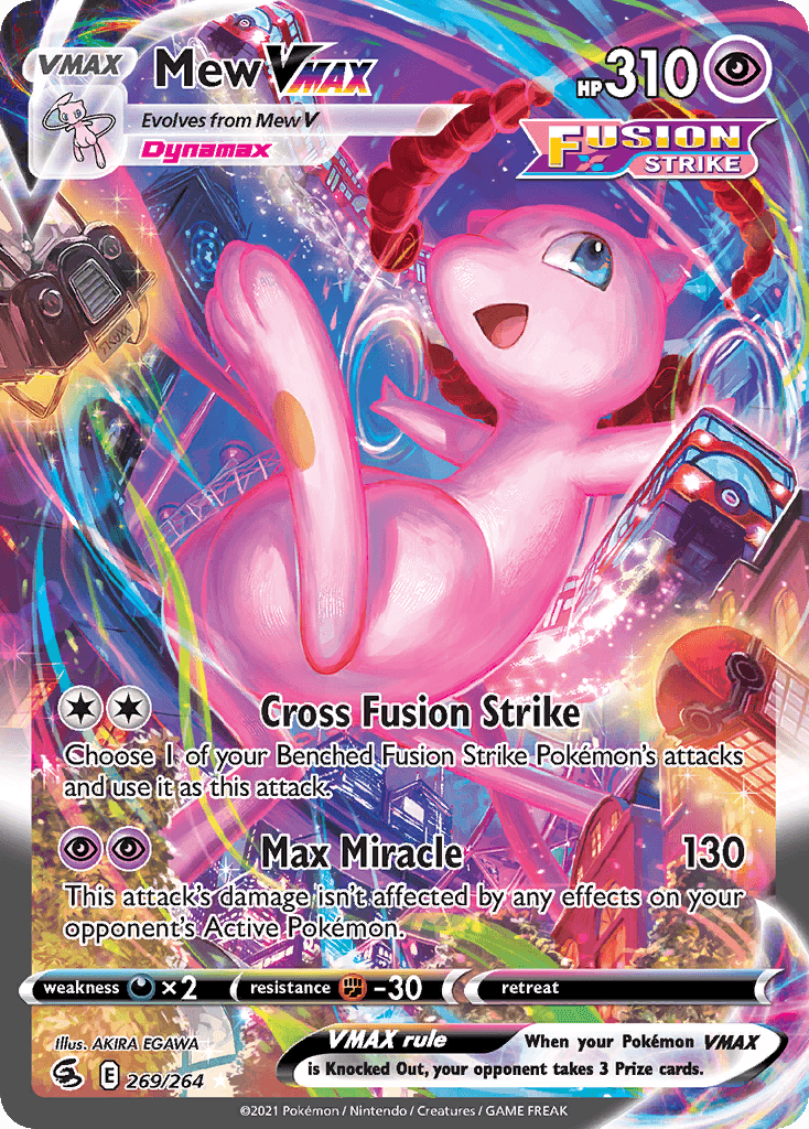 Mew VMAX — Fusion Strike #269/264, PSA 9