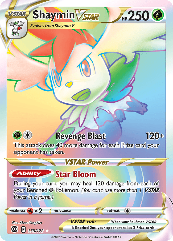 Shaymin VSTAR — Brilliant Stars #173/172, PSA 10