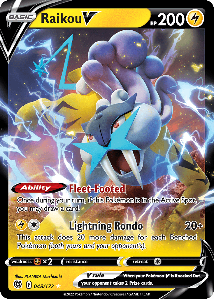 Raikou V — Brilliant Stars #48/172, raw, NM