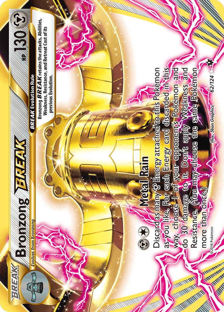 Bronzong BREAK — Fates Collide #62/124, raw, NM