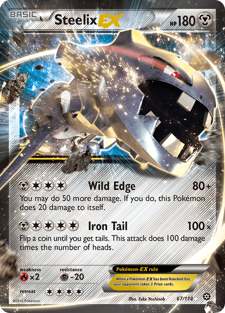 Steelix EX — Steam Siege #67/114, raw, NM