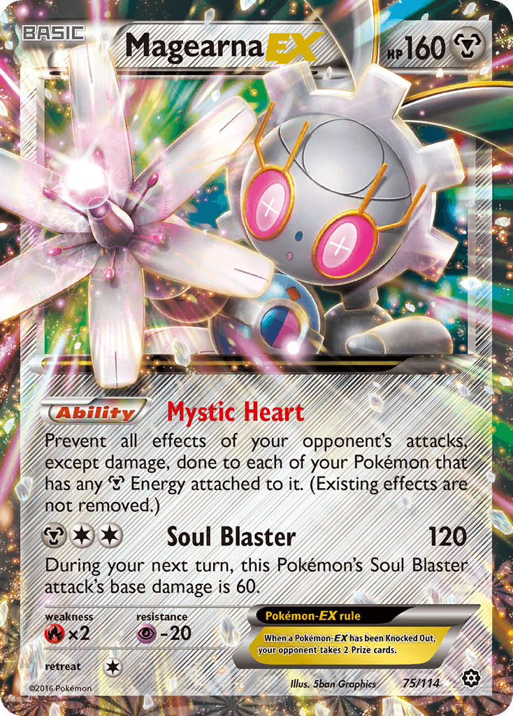 Magearna EX — Steam Siege #75/114, PSA 9
