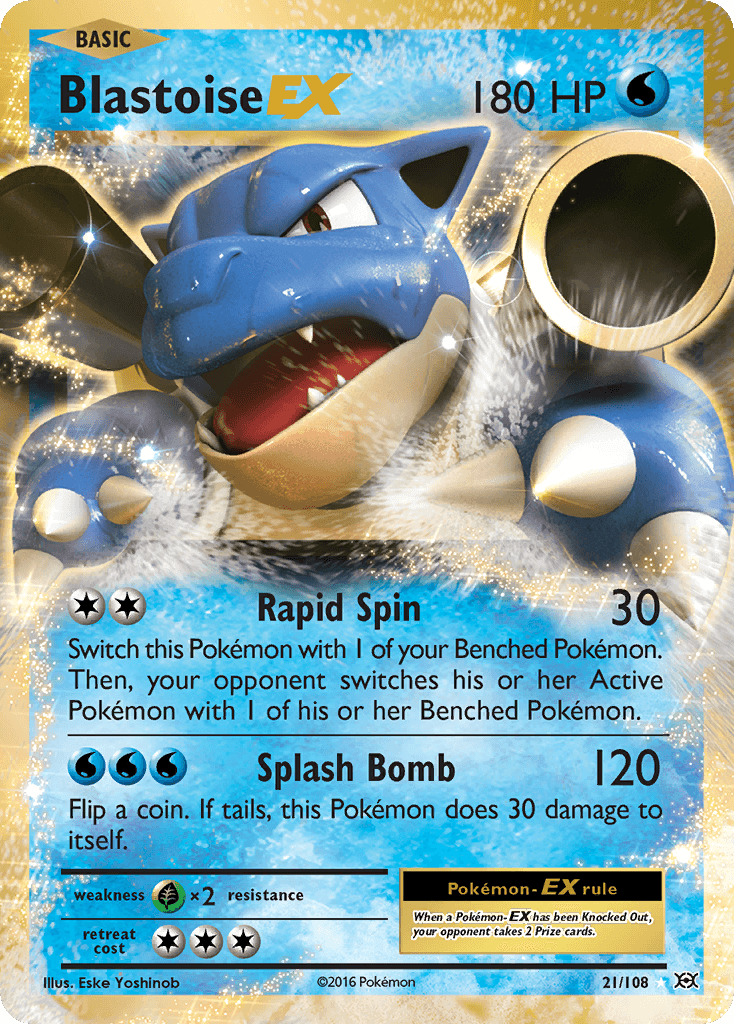 Blastoise EX — Evolutions #21/108, PSA 9