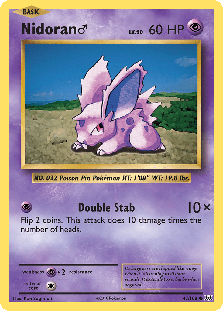Nidoran — Evolutions #43/108, PSA 8