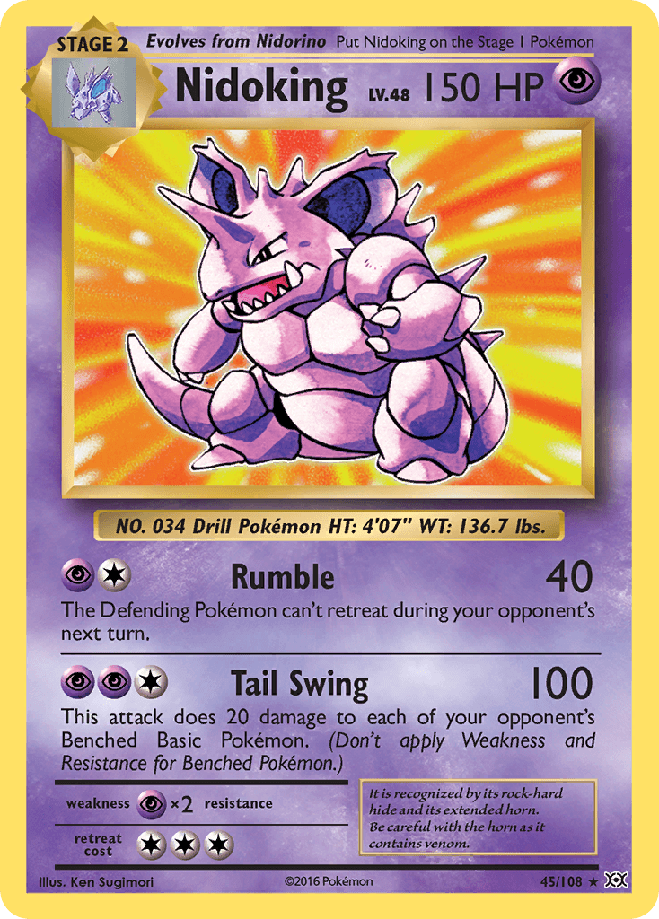 Nidoking — Evolutions #45/108, PSA 9