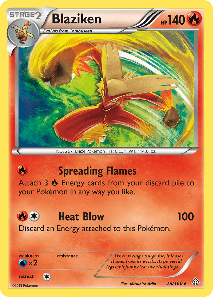 Blaziken — Primal Clash #28/160, raw, NM