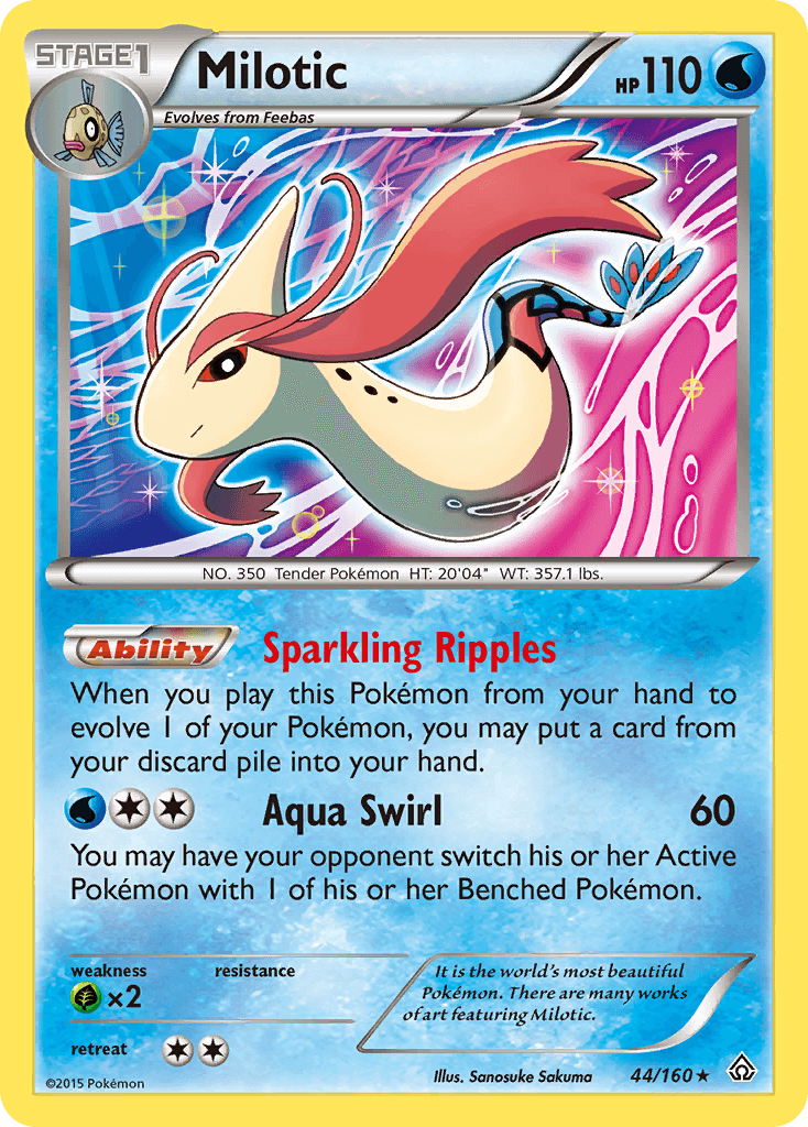 Milotic — Primal Clash #44/160, raw, NM