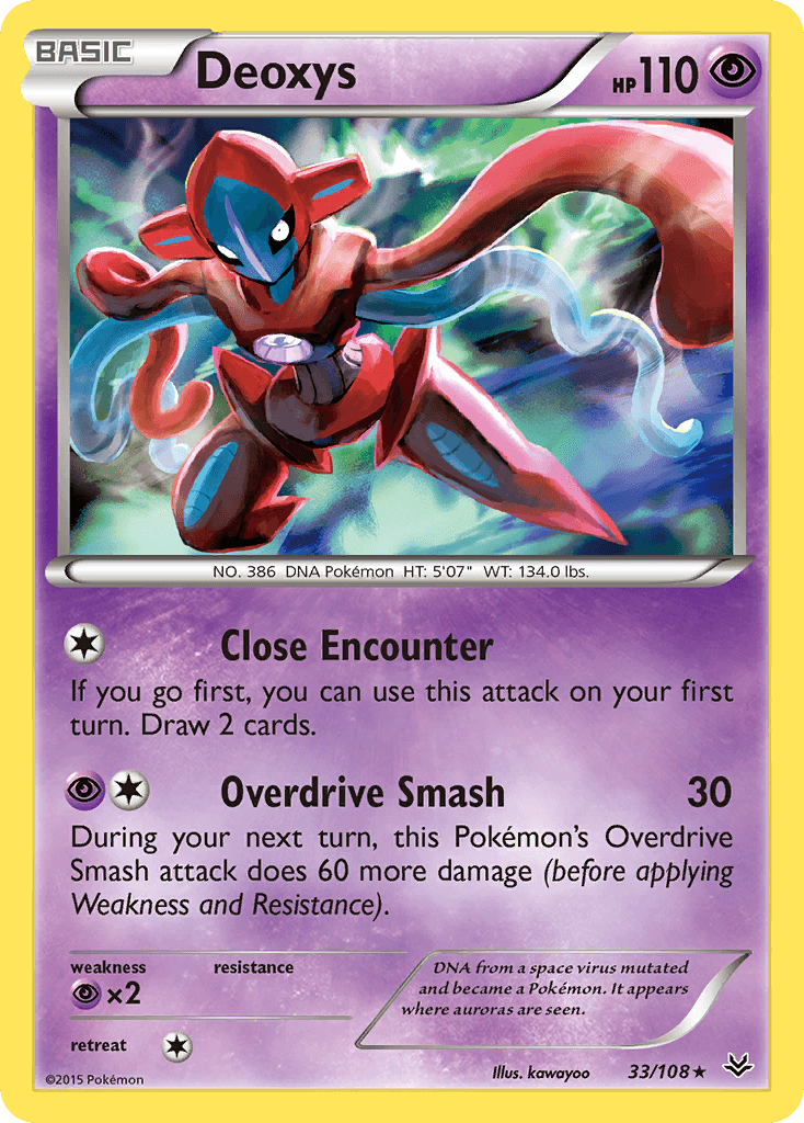 Deoxys — Roaring Skies #33/108, raw, NM