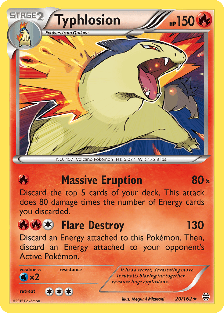 Typhlosion — BREAKthrough #20/162, raw, NM