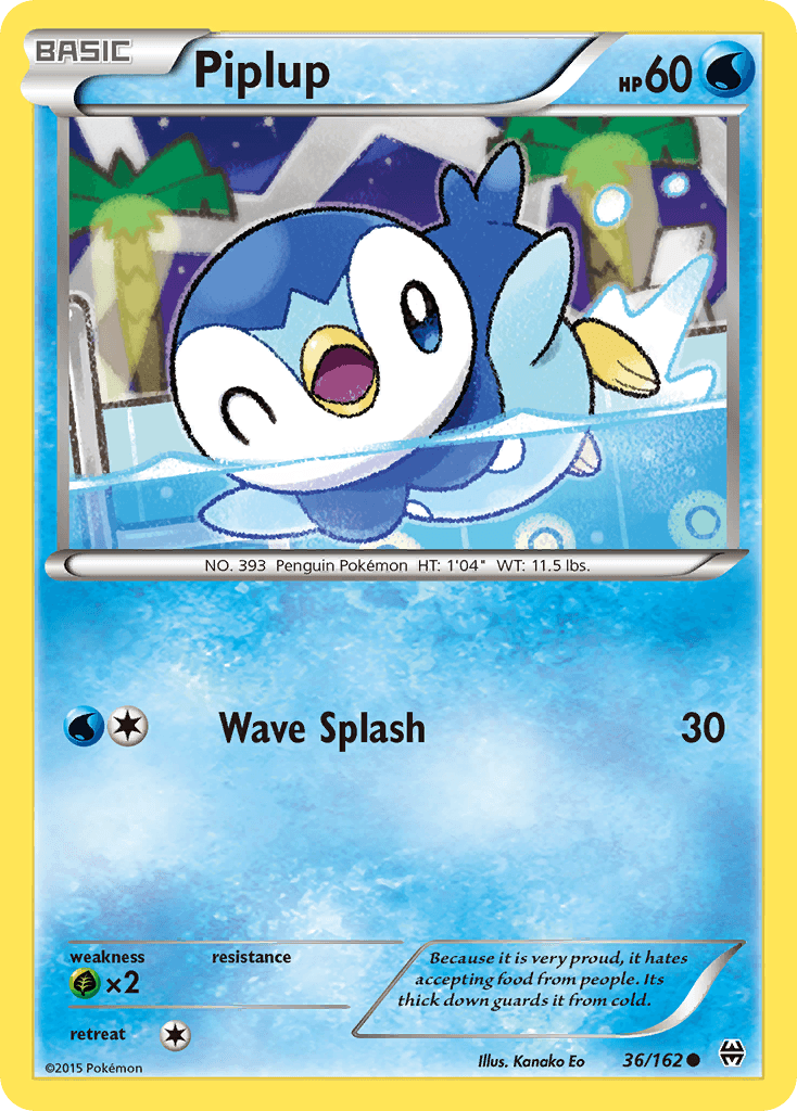 Piplup — BREAKthrough #36/162, raw, NM