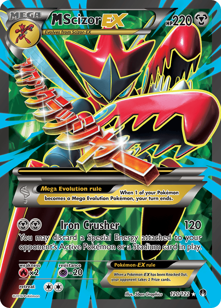 M Scizor EX — BREAKpoint #120/122, PSA 8