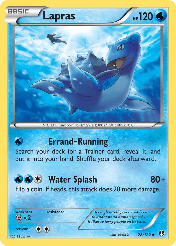 Lapras — BREAKpoint #28/122, raw, NM