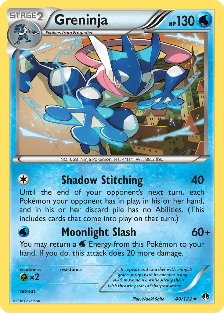 Greninja — BREAKpoint #40/122, raw, NM