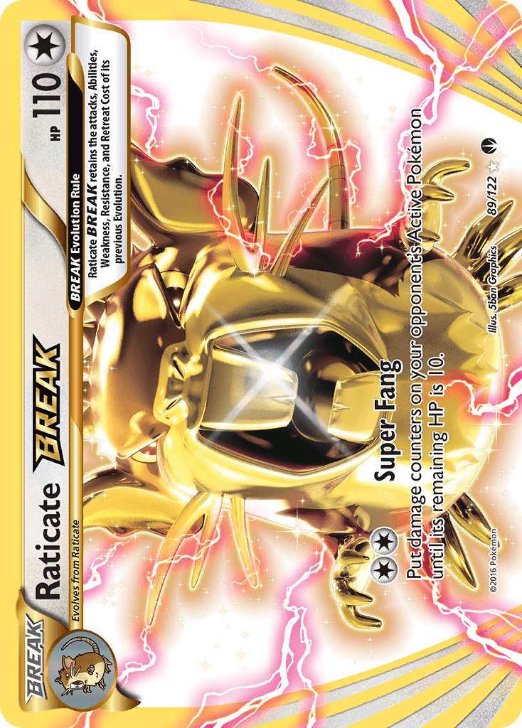 Raticate BREAK — BREAKpoint #89/122, raw, NM